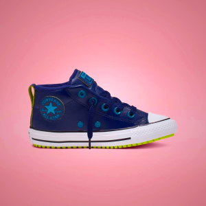 Botas Cuero Converse Chuck Taylor All Star Calle Two-Tone Hiker Niños Obsidian / Verde / Verde Claro