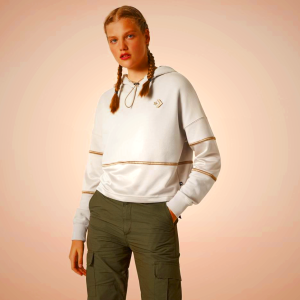 Sudadera Con Capucha Converse All Star Pullover Mujer Gris | 109WRUBZM