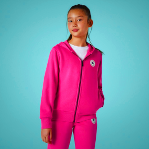 Sudadera Con Capucha Converse Chuck Taylor Patch Foil Niños Rojas | 703TJSBCM