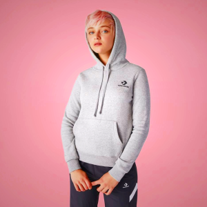 Sudadera Con Capucha Converse Colorblock Shine Pullover Mujer Beige Claro | 018PAFVJB